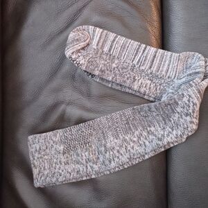 Casual Gray Crew Socks with Heathered Knit